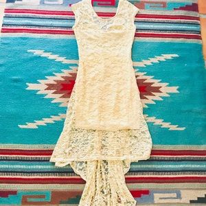 Asymmetrical lace dress